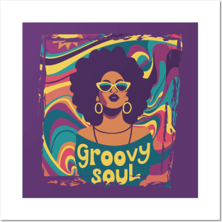 Groovy Soul -  70's African American woman Posters and Art